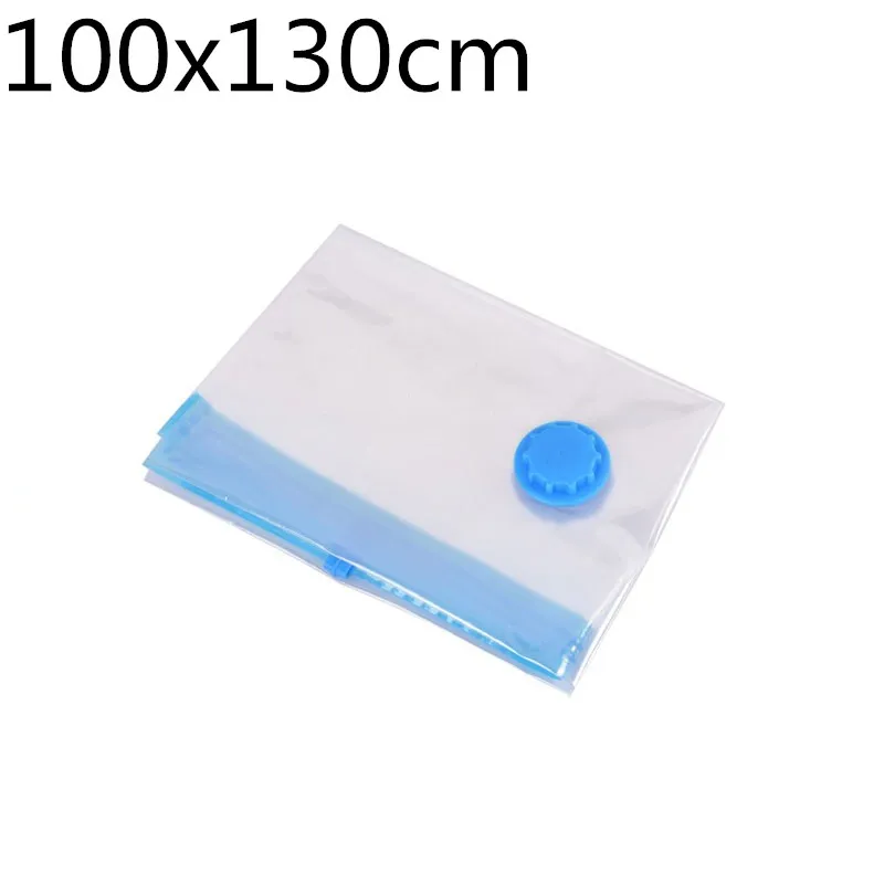 2pcs 100X130CM Hifuar 2/10 шт. Вакуумный пакет для хранения одежды посылка сжатого Организатор для гардероба компактный застегивающийся вакуумный четкая печать сумка складная сумка для хранения - Цвет: 2pcs 100X130CM