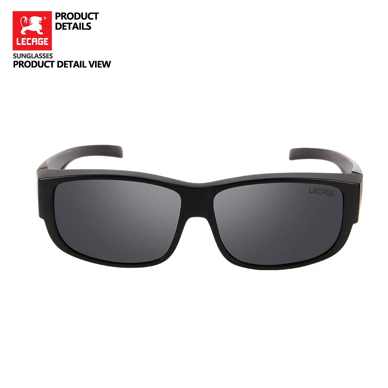 matte black LECAGE Поляризованные солнцезащитные очки для близорукости, мужские водители, очки ночного видения, женские солнцезащитные очки с зажимом - Цвет: matte black