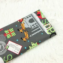 Темно-серая чистая хлопчатобумажная простая ткань для рождества «сделай сам» Лоскутная работа Санта напечатанный хлопок фабричное кружево стеганый хлопок материал