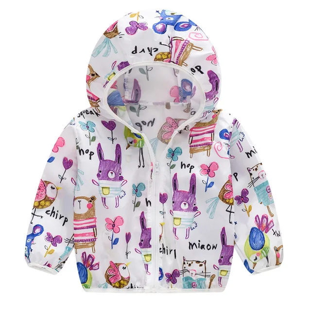 New Cartoon Sunscreen Clothing For Children In Summer Jaqueta Infantil  Boys Jackets  Girls Tops Kids Clothes cheap winter coats