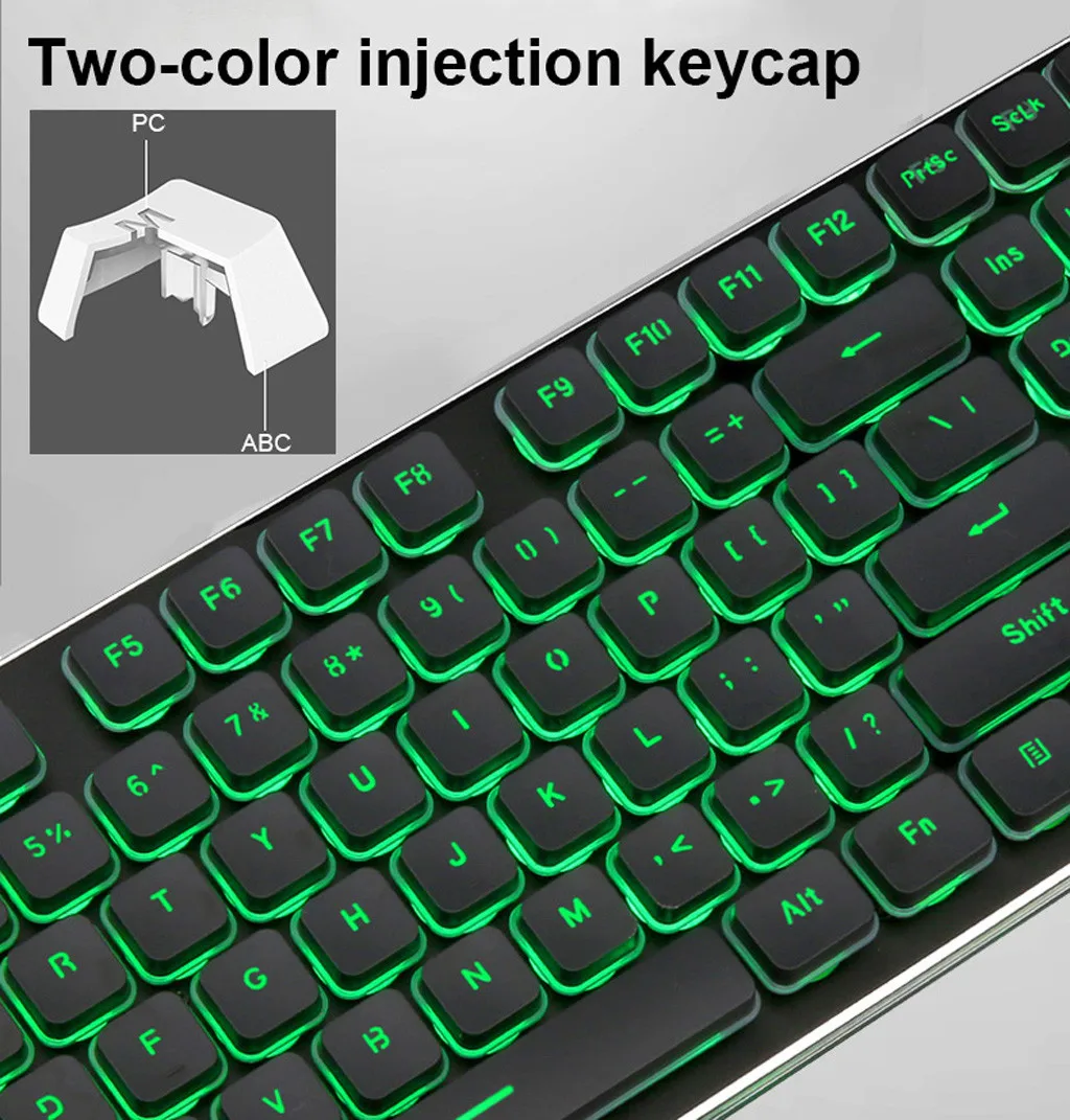 Teclado mecânico sem fio recarregável do computador