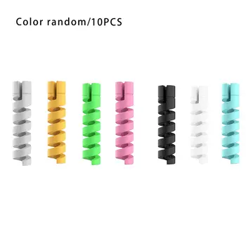 

10 Pcs Charging Cable Protector Winder Wire Cord Saver For Apple iPhone USB Charger Cable Cord Spiral USB Protective Sleeve