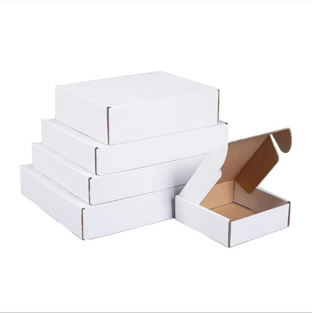 15 teile/los Weiß Papier Karton Box Für Kleine Business Verdicken  Verschiffen Box Verpackung Extra Harte 3 schicht Well Karton - AliExpress