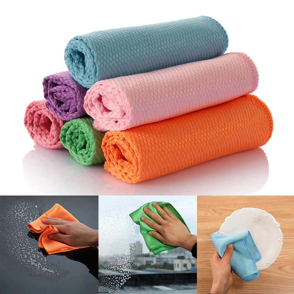Household Kitchen /& Dinning Scouring Pad Cleaning Rags Washing Towel Dish Cloth