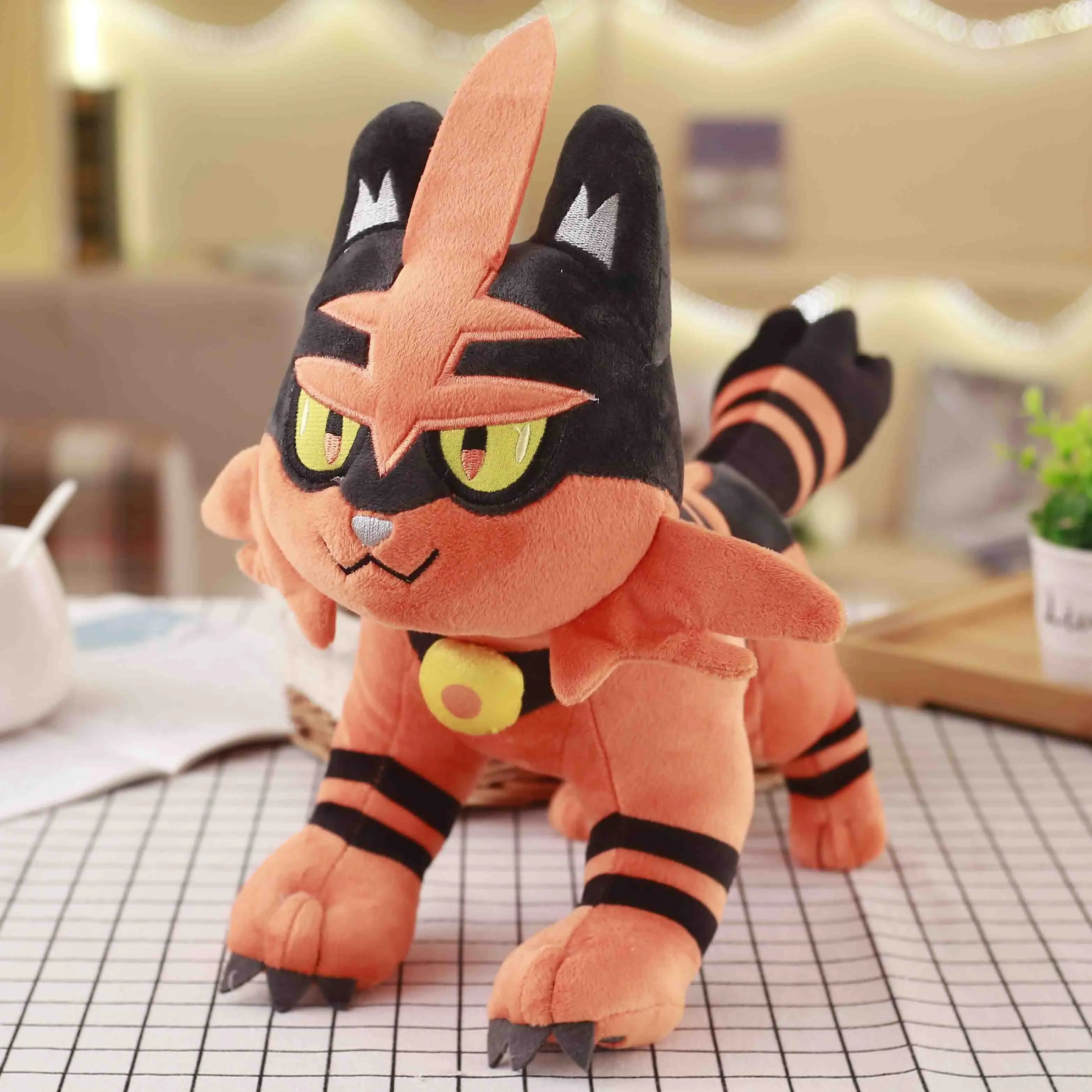 Детектива Пикачу Jigglypuff чармандер Сквиртл плюшевые игрушки мягкие милые захватные машины куклы для детей Забавный подарок - Цвет: 30cm Torracat