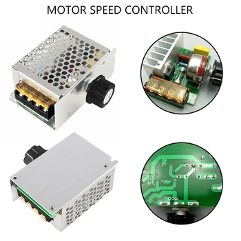 

4000W 0-220V AC SCR Electric Voltage Regulator Motor Speed Controller Dimmers Dimming Speed with Temperature Insurance