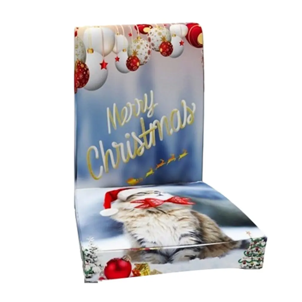 

Digital Printing Stretch Christmas Tablecloth/Chair Cover Christmas Style Simple Modern Table Decoration