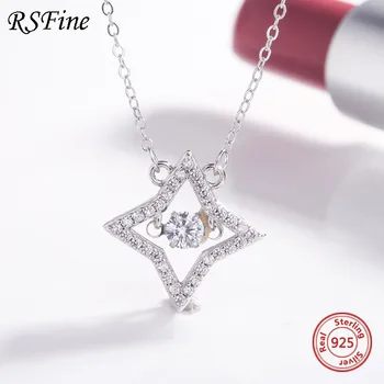 

925 Sterling Silver star Necklace jump clavicle chain female pendant popular wholesale famous brand Fine jewelry For women