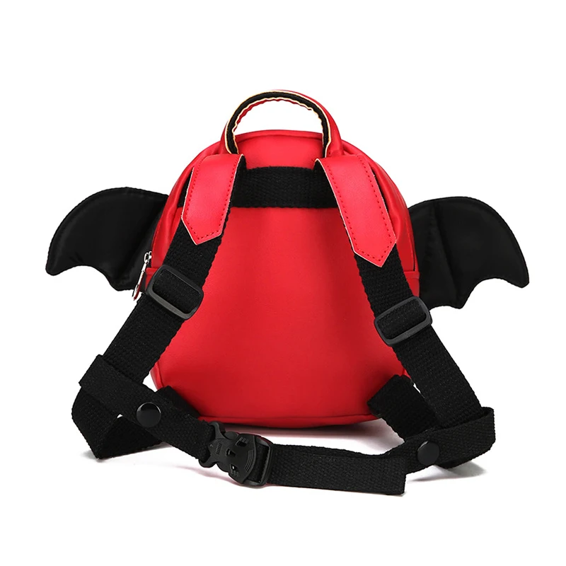 Милый детский мини-рюкзак с мультипликационным принтом, с 3D крыльями летучей мыши, детские школьные сумки, тянущиеся веревки, регулируемые детские рюкзаки, подарки для девочек и мальчиков