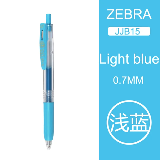 1 шт., гелевая ручка цвета зебры JJB15, специальная многоцветная ручка с милой пулей 0,7 мм - Цвет: Light blue
