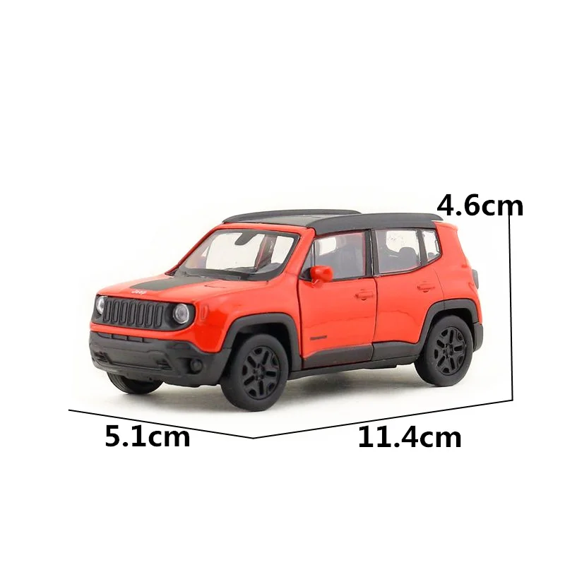 WELLY Toy Diecast Vehicle Model 1:36 Scale Jeep Renegade Trailhawk SUV Pull Back Car Educational Collection Gift For Children images - 6