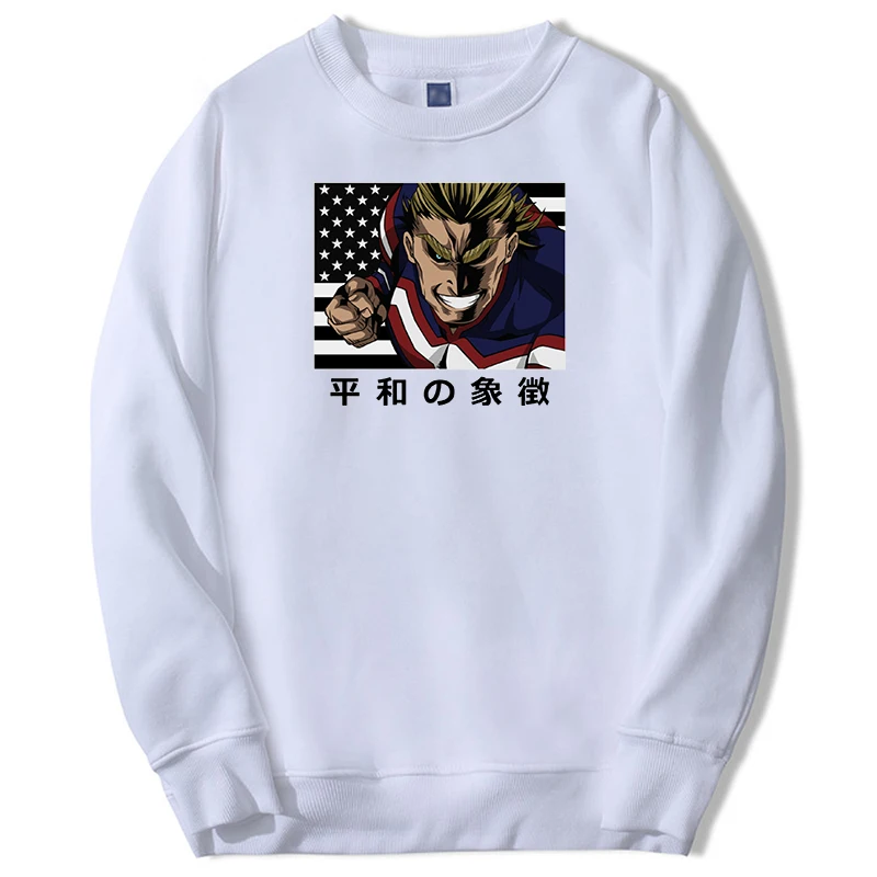 

Spring Male Fleece Cool Anime My Hero Academia Sweatshirts Casual Big Size All Might Hoody Man Boku No Hero Academia Hoody