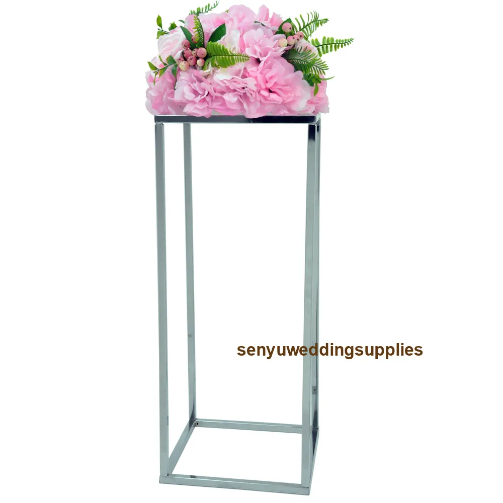 8pcs) new column gold wedding pillar flower stand walkway stand wedding decoration& event party centerpiece senyu1336