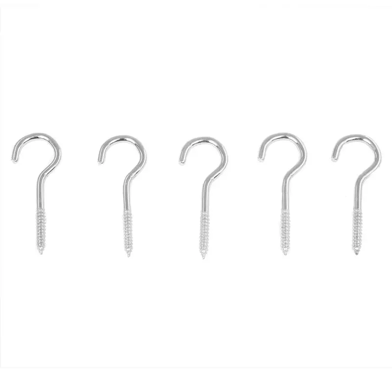 

5 Pcs 3mm Thread Ceiling Screw Hooks Picture Hanger Lamp Wire Holder