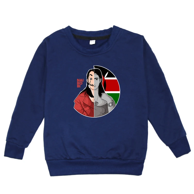 kids hoodies 11 La Casa De Papel/Детские толстовки с капюшоном; сезон весна-осень; свитшоты для мальчиков и девочек; Повседневный хлопковый Детский свитер; Одежда для девочек-подростков - Цвет: kids hoodies 11