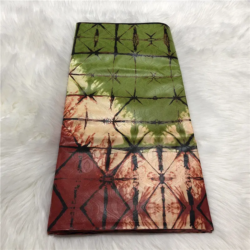 5 ярдов печати Базен Riche ткань жаккард морская парча Золотой сияющий Базен riche