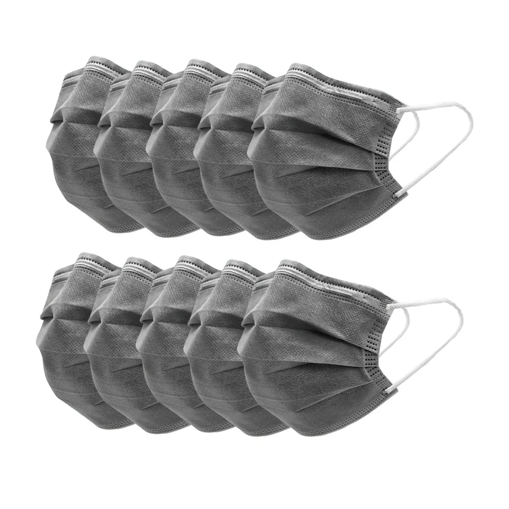 

Disposable Mouth Mask Face Mask Premium Non-woven Cloth Dustproof Anti-Haze Face Protector Respirator Unisex - Gray & Pink
