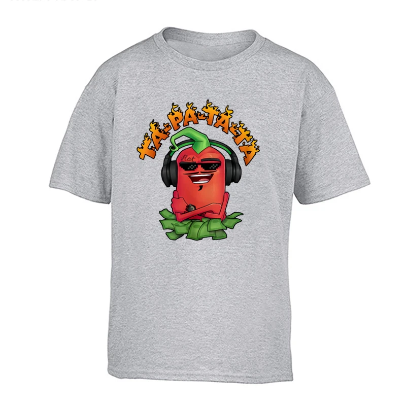 Children's 100% Cotton T Shirts Merch Edison Pepper "ТА-РА-ТА-ТА" Print Casual Family Clothing Set boy's & girl's Fashion Tops 3