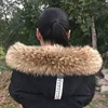 2022 100% Natural Jacket Fur Collar Real Raccoon Fur Women Scarves Winter Coat Female Neck Cap Long Warm Genuine Fur Scarf 1