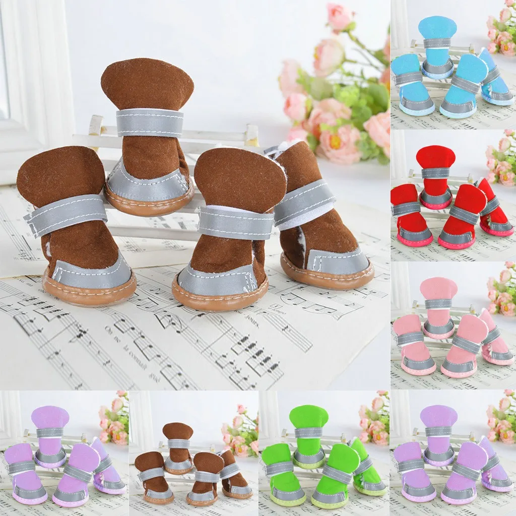 

best selling dropshipping products Pet Dog Puppy Sporty Shoes Boots Plush Winter Warm Sneaker Shoes home decoration accessories