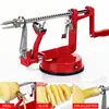 Kitchen Accessories 3 In 1 Stainless Steel Hand-cranked Fruit Peeler Clipping Apple Potato Peeler Slicer Machine Cocina ► Photo 1/6