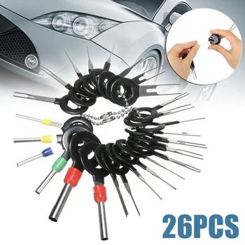 

Hot Mayitr 26Pcs/set Car Terminal Removal Tool Wiring Connector Extractor Release Key Pin Accessories For Car Mechanical Repair