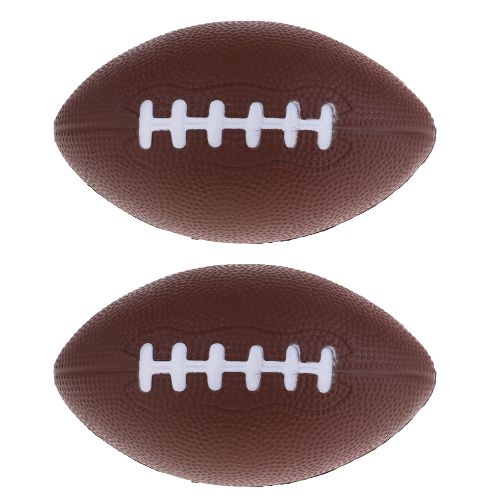 2X Soft Childrem Recreational Footballs, Foam Lining American Football, Kids Youth Junior Game Party Playing Balls