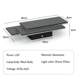 Modern LED Wall Sconce for Indoor Spaces: Minimalist Lighting for Living Rooms, Bedrooms, and Hallways (Warm White (2700 - 3500K))