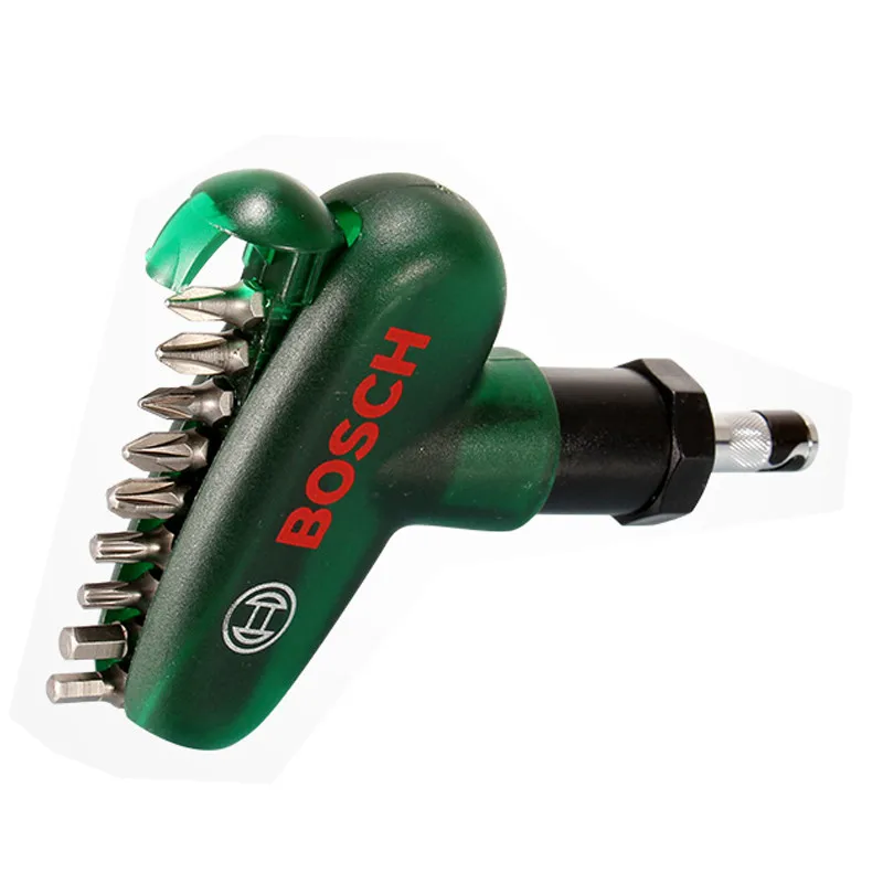 

Power Tool For BOSCH Bosch 10pcs Ratchet Pocket Screwdriver Hand Screw Driver Bit Set