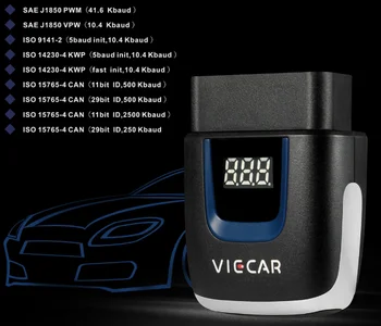 Считыватель кодов Viecar ELM327 V2.2 OBD2, Bluetooth 4,0, Wi-Fi, USB Type-c, для Android/IOS, сканер ELM 327, OBD 2, автомобильный диагностический инструмент Считыватель кодов Viecar ELM327 V2.2 OBD2, Bluetooth 4,0, Wi-Fi, USB Type-c, для Android/IOS, сканер ELM 327, OBD 2, автомобильный диагностический инструмент