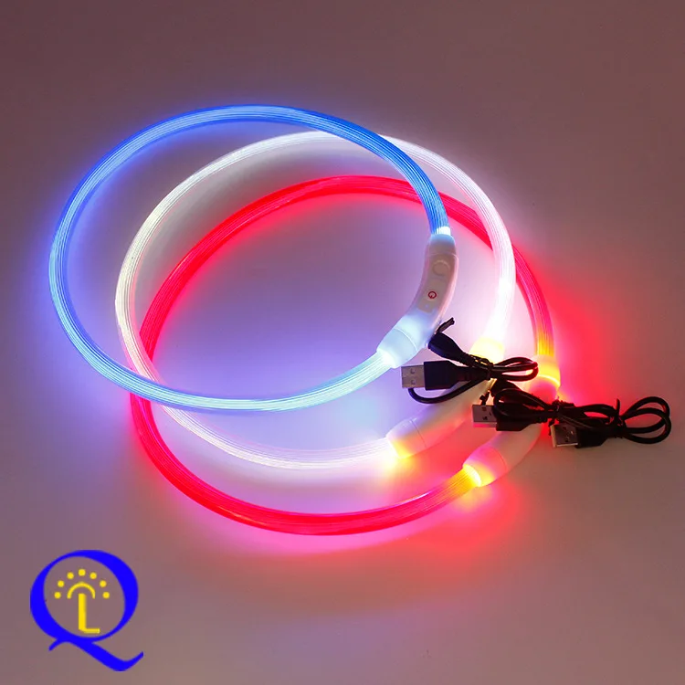 

USB Charging Pet Collar Dog Multi-functional Flash Necklace LED Dog Luminous Collar Dongguan Mixed