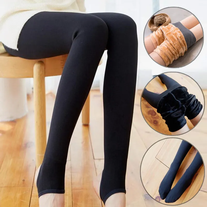 

Shiny Glossy Pantyhose Stockings Tights Women Winter Velvet Thick Soft Bottoming Pants Winter Fashion Women Plus Cashmere Tights