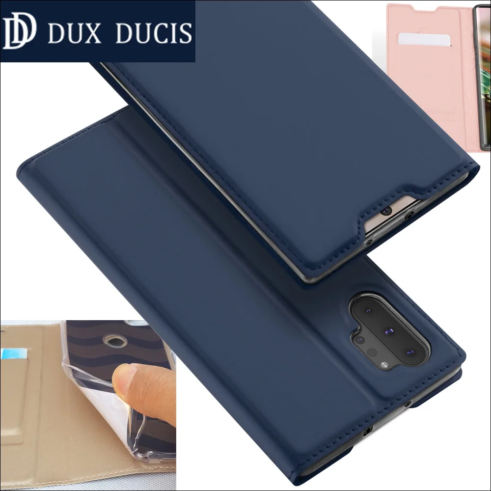 Оригинальный DUX DUCIS чехол для samsung Galaxy Note 10 Plus Книга Флип кожаный кошелек с