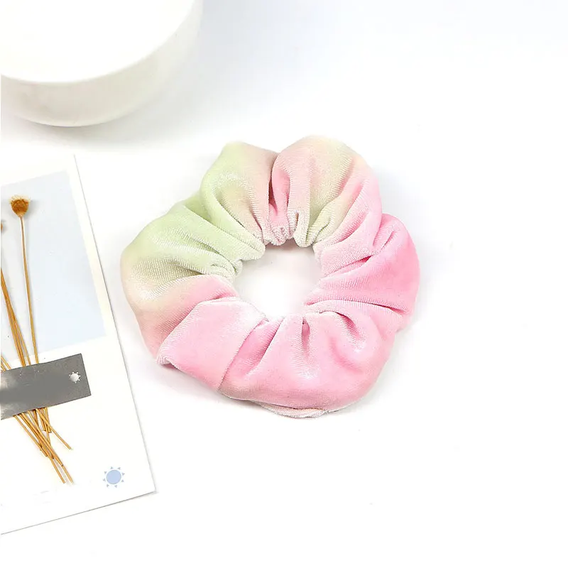 light pink 1 шт. неоновые радужные резинки для волос эластичные резинки для волос цветные держатели для конского хвоста яркие аксессуары для волос бархатные резинки для женщин - Цвет: light pink