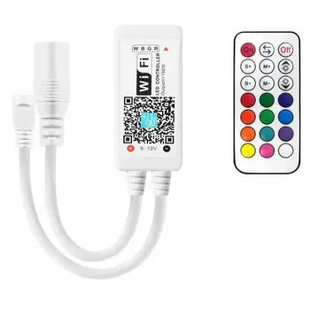 

Led Strip RGBW Controller, RF Led Strip Controller with 21 Keys Remote Controller Google/Alexa for 5050/3528 SMD, controlled by