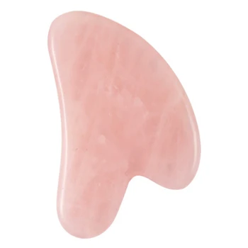 

Natural Rose Quartz Stone Guasha Facial Face Neck Body Gua Sha Board Massager