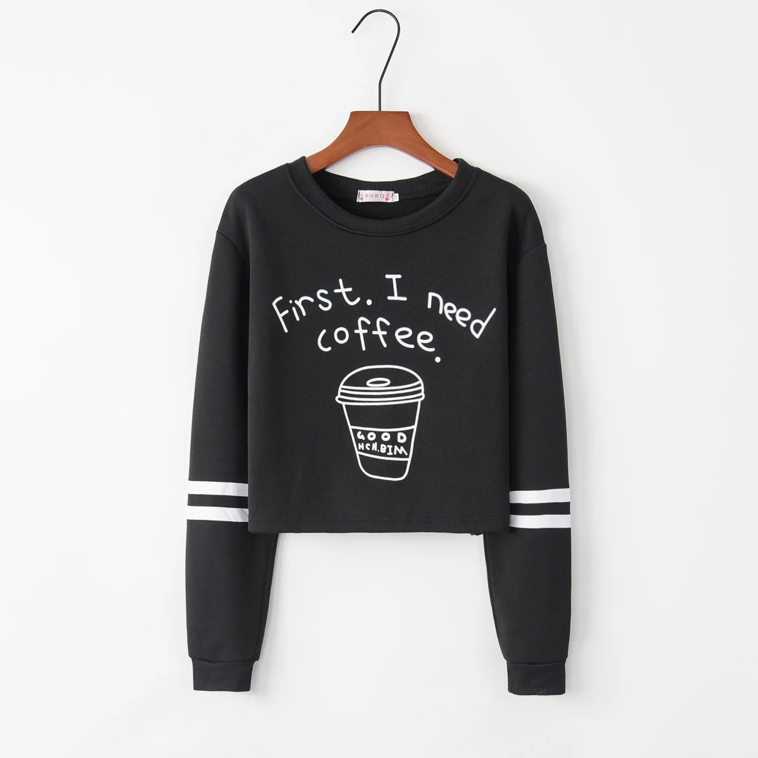 Doble line coffee дизайн распродажа толстовки свитшоты Женские повседневные Kawaii Harajuku свитшоты для девочек европейские Топы корейские