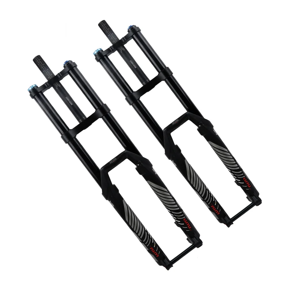 

MTB AM DH Bicycle Air Fork Double Shoulder Mountain Bike Fork 27.5 29inch Thru Axis 140 Travel Suspension Oil and Gas Fork