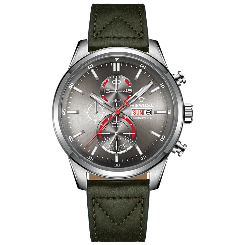 Fairwhale для мужчин бизнес часы Модные Классические кварцевые нержавеющая сталь спортивные часы Роскошные мужские часы Relogio Masculino - Цвет: FW-5290-2