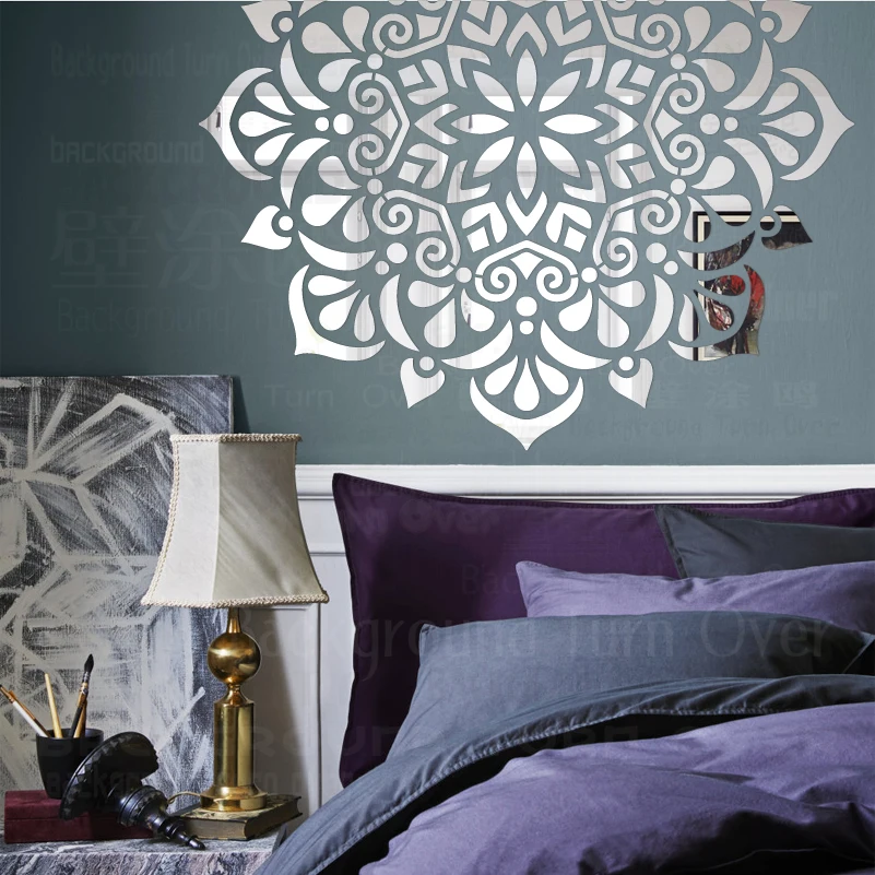 Wall Sticker Mirror Home Decor Decorative Undefined 3D Christmas Décor  Giant Huge Large Mandala Indian Arabic Ethnic R296 - AliExpress