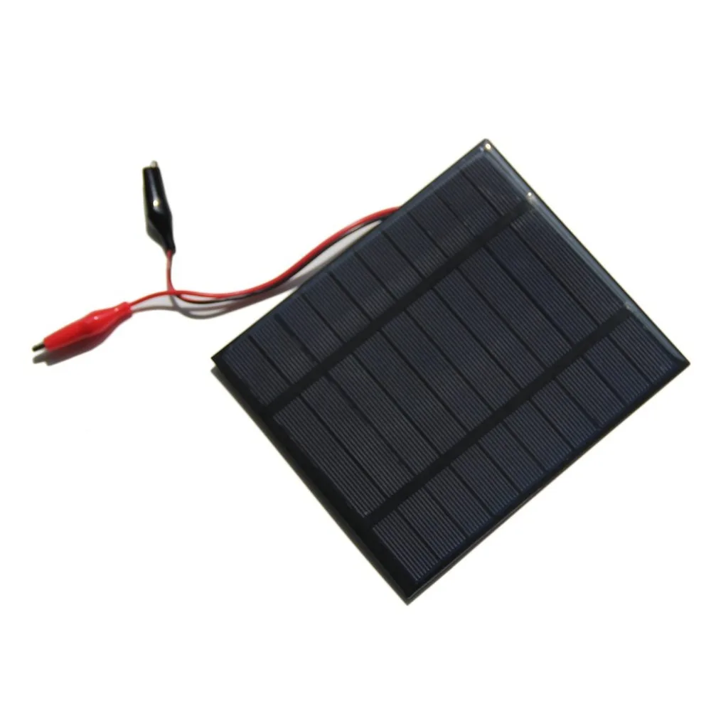 2,5 W 5V батарея поликристаллического кремния с Панели солнечные зарядная плата DIY солнечный Батарея Питание модуль с тигром зажим