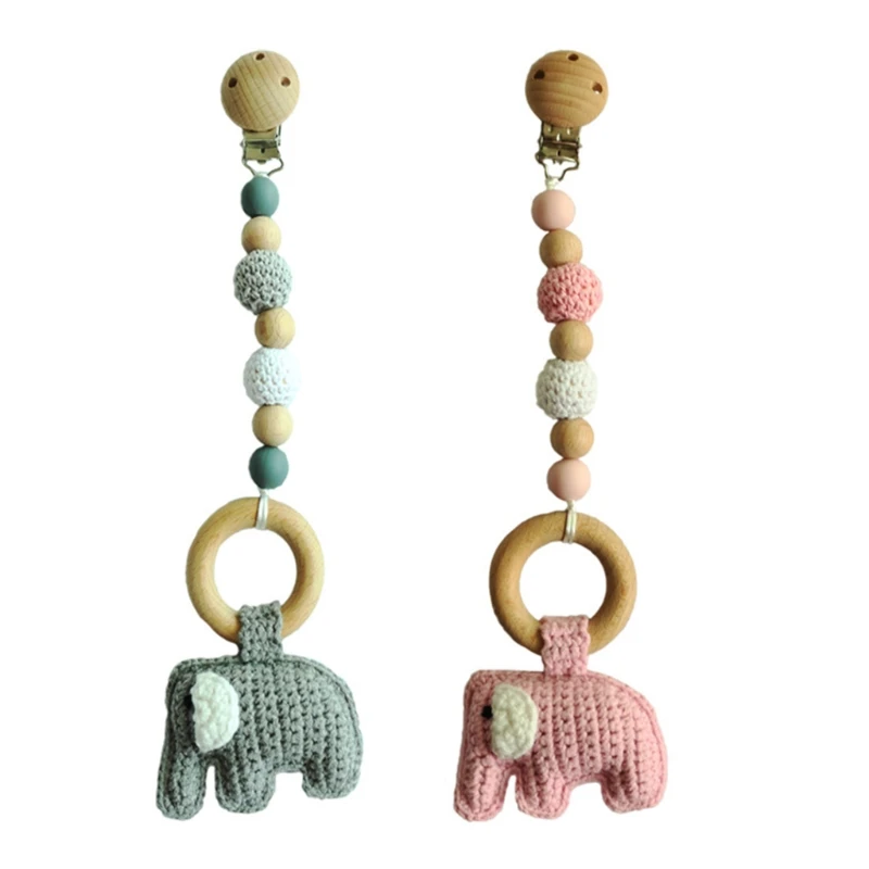 

Baby Teether Teething Pendant Pram Clip Hanging Toy Pacifier Chain Stroller Gift