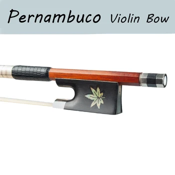 

Advanced Pernambuco 4/4 Violin Bow White Horsehair Ebony Frog Well Balanced