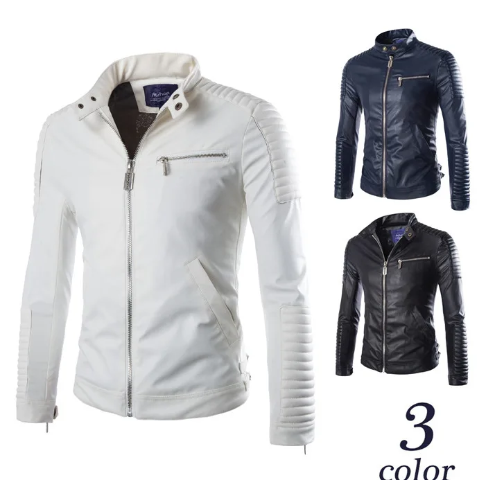 

Western Style Men Elbow Lagging Extra Short Maneuvering Leather Coat Versatile Coat Py60