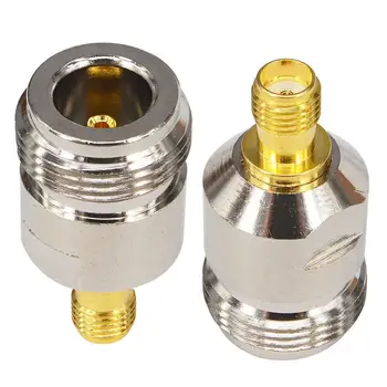

10 Pieces N - SMA Adapter N Jack Female to SMA Female Jack Straight Nickel/Gold Connector