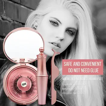 

Magnetic False Eyelashes Eyeliner Waterproof Smudge liner proof Eye Eye Magnetic Makeup Women Easy Lashes to Wear U7X7