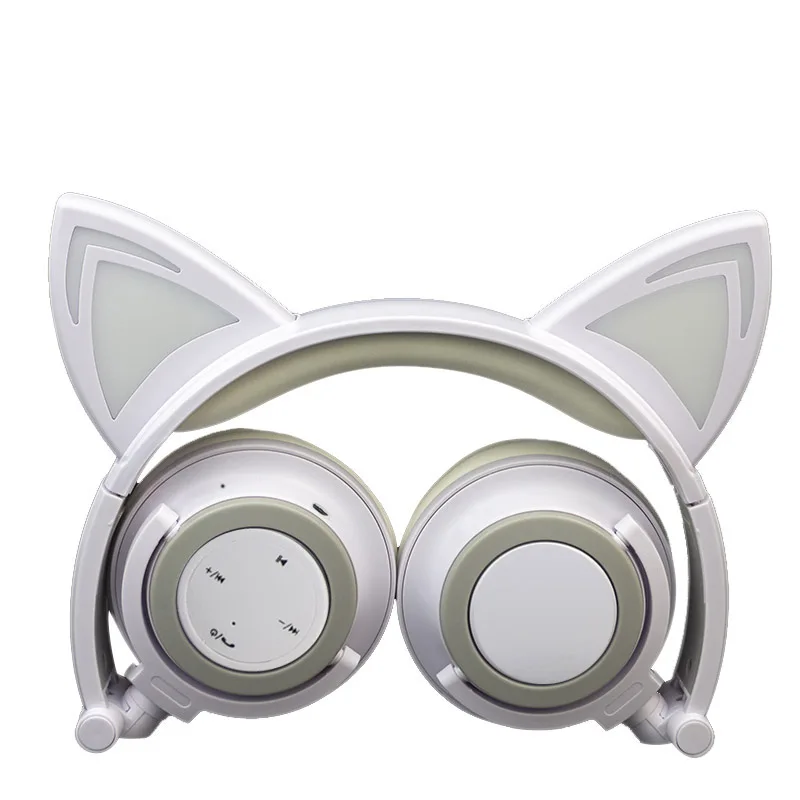 Wireless Bluetooth Led Flashing Headphones Foldable Cat Ear With Mic Stereo Headset Gaming earphone For Adult Kids Gifts