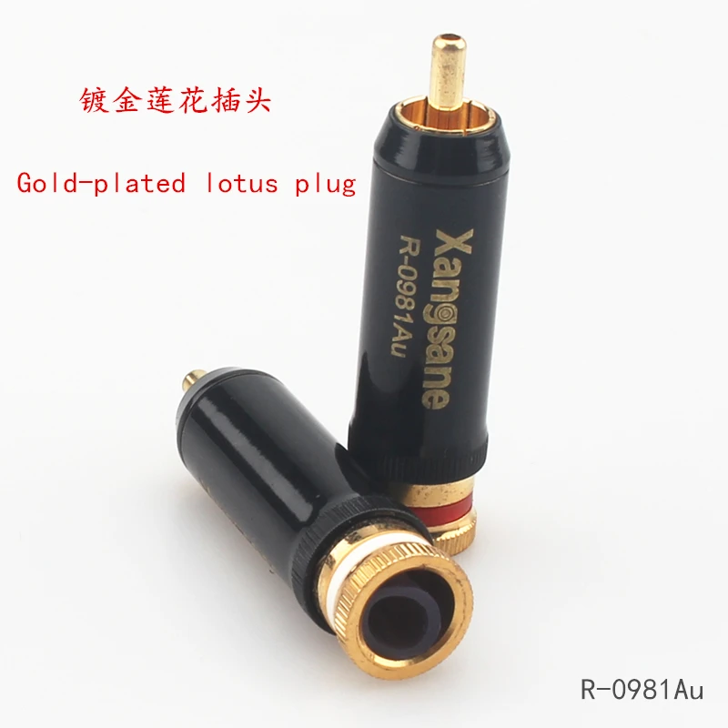 Xangsane позолоченный/позолоченный guy lotus волос сжигаемый сигнальный кабель RCA lotus штекер 4 шт-8 шт-20 шт