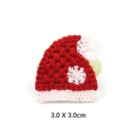 Shop Online for 25 Pieces Woolen Yarn Embroidery Christmas Tree Santa Patches Appliques: Festive Crafts Decoration - Image 6