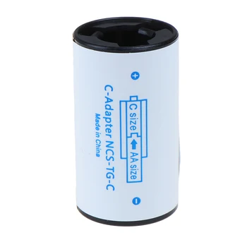 

New 2pc Battery Adapter Holder Shell Converter Switcher Adaptor AA to C Size High Quality